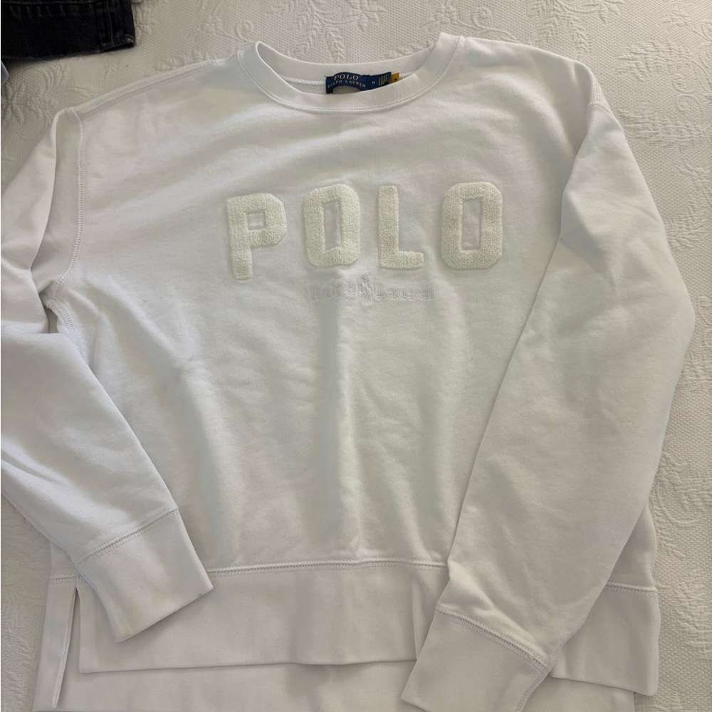 Ralph Lauren White Crewneck Sweater